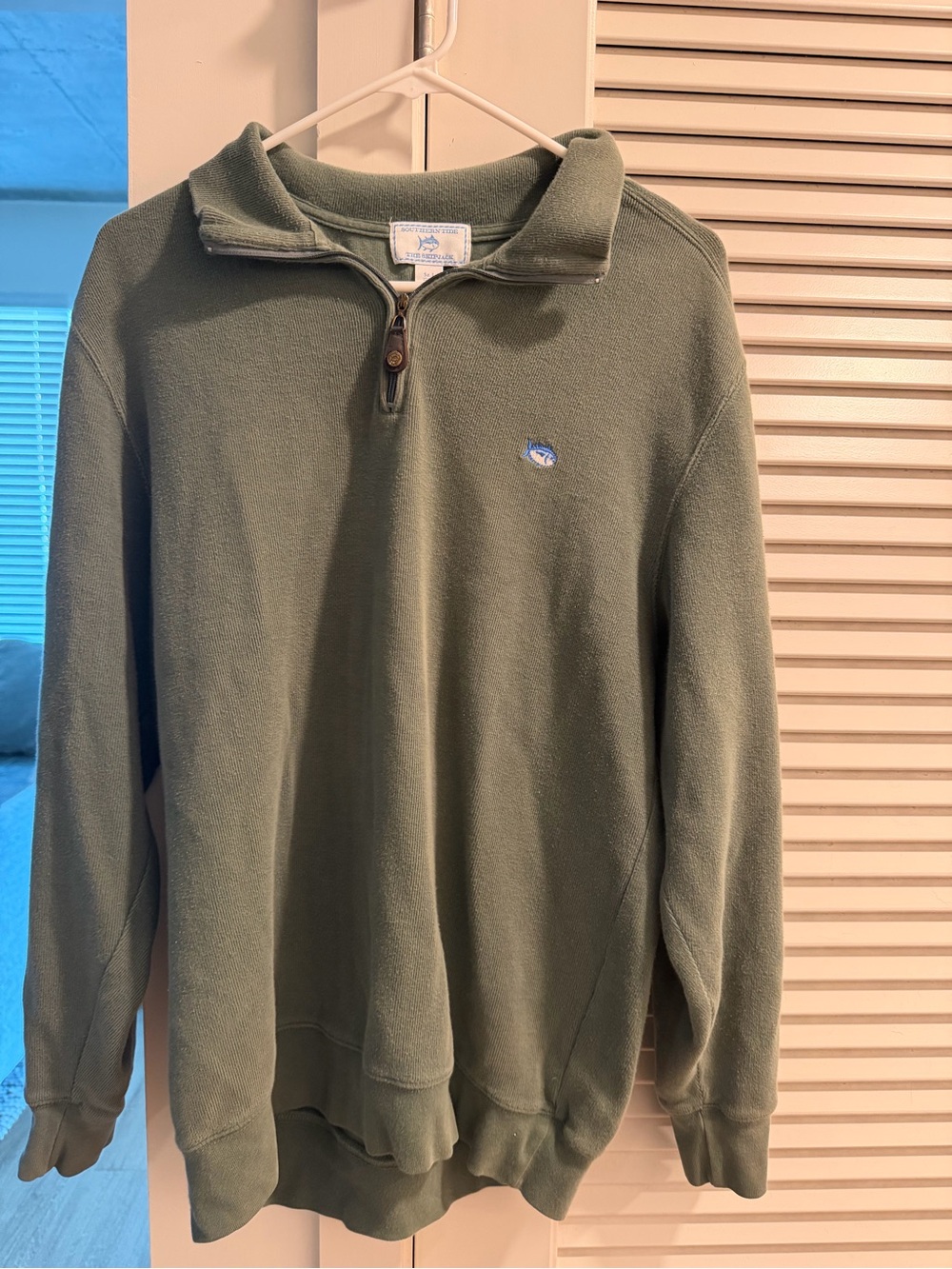 Southern Tide Olive Green Quarter-Zip Pullover